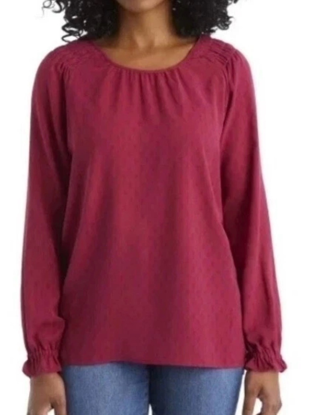 NWT Jessica Simpson Boho Blouse Berry 2X XXL - Picture 8 of 11